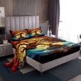 thumbnail image 1 of YST Tree Of Life Sheet Set - Colorful Boho Sheets Watercolor Nature Botanical 3Pcs Twin Size Soft Microfiber Bed Sheets Set for Kids and Adults - 1 Fitted Sheet 1 Top Sheet 1 Pillowcase, 1 of 5