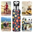 thumbnail image 7 of Yayeee 20oz Insulated Water Bottle Double Wall Stainless Steel with Flip Straw Lid, Red Floral, 7 of 7