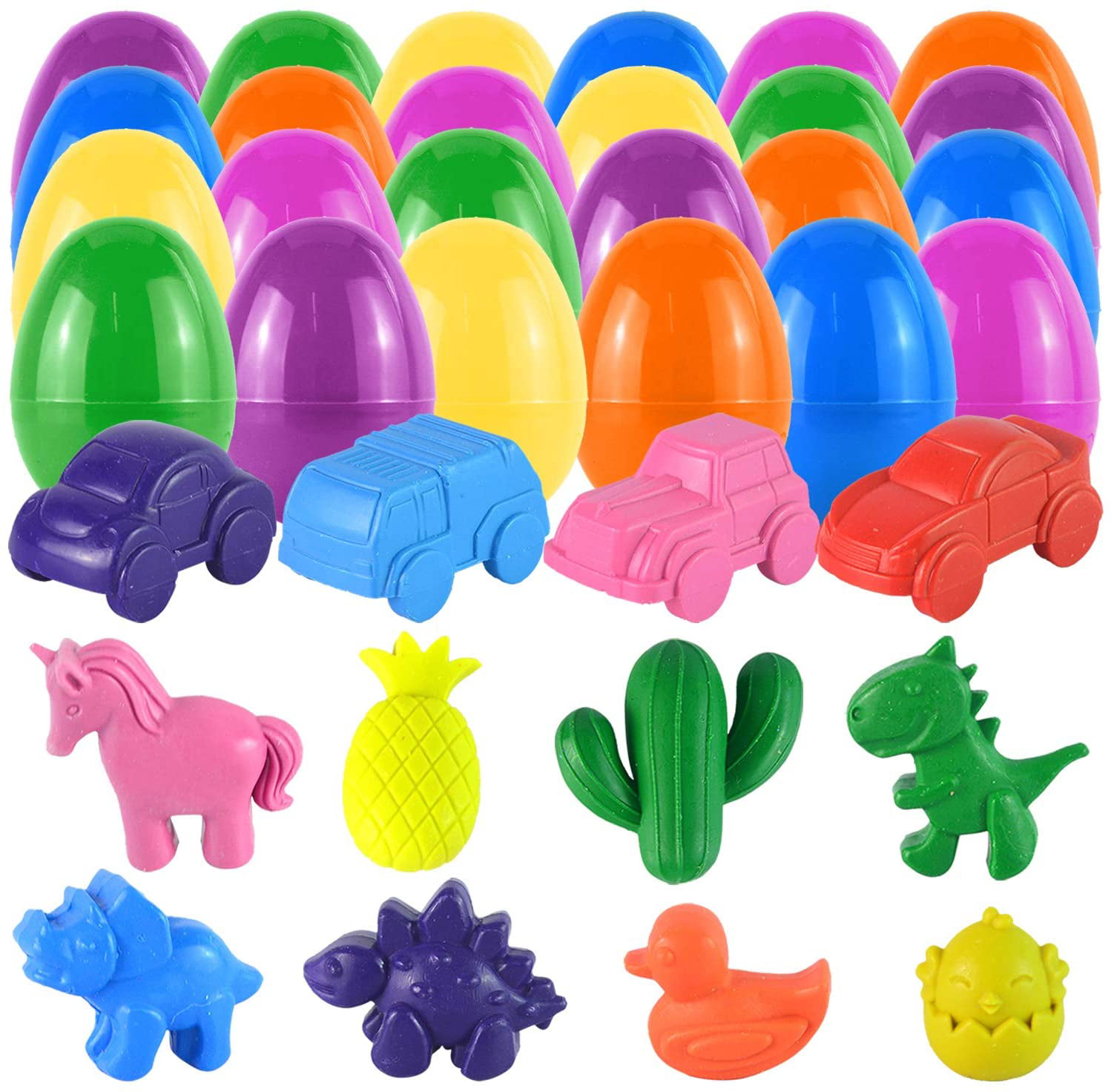 24 Cute Animal Crayons Rainbow Stocking Stuffer Party Favor Novelty Crayons