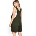 thumbnail image 2 of Revolt Women's Juniors Plus Size Classic Twill Short Overalls (14, Olive), 2 of 3