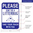 thumbnail image 3 of Please Don't Be A Litterbug Sign,, 3 of 8