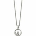 thumbnail image 3 of Stainless Steel Polished Circle With Heart Cz 18In Necklace Made In China -Jewelry By Sweet Pea, 3 of 8