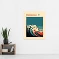 thumbnail image 2 of The Seaside Calls Cottesloe Beach Australia Modern Woman of the Waves Sea Siren Ocean Extra Large XL Wall Art Poster Print, 2 of 3