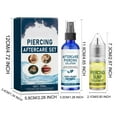 HML 2PC Piercing Aftercare Set Saline Cleanser Spray Keloid Bump Removal Wash Soothe Scar