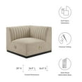 thumbnail image 4 of Modway Conjure Modern Channel Tufted Fabric Left Corner Chair in Beige, 4 of 4