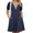 Navy Blue, variant on Purcoar Women's Summer Dress Short Sleeve V-Neck Midi Dress With Pocket