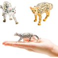 thumbnail image 4 of Ksopiavobs Forest Animal Figurine Realistic Leopard Cat Figure Plastic Ocelot Model Wild Cat Figurine for Christmas Birthday Gift Party Favor,Pack of 2, 4 of 7