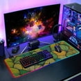thumbnail image 6 of Vibrant Line Art RGB Gaming Mouse Pad Large Keyboard Mat Rubber Base 13 Light Modes, 6 of 6