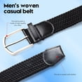 thumbnail image 5 of Mens belts, 2-pack woven golf casual belts, mens elastic band casual jeans gifts., 5 of 7