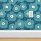 Traditional Wallpaper Big Blue Flowers Bold - Walmart.com