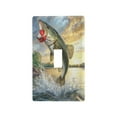 thumbnail image 2 of Switch Panel Switch Decoration 2.76x4.53x0.28 Inches Unused Outlet Cover Switch Plate Wall Plates Living Room Kitchen Bedroom Study Switches Big Golden Fish, 2 of 8