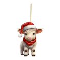 thumbnail image 2 of JHGoosa Christmas Creative Niu Niu Hanging Acrylic Flat Pendant Christmas Tree Ornament Listing, 2 of 4