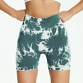 thumbnail image 5 of Women's High Waisted Stretchy Casual Summer Shorts Abdominal Retraction Yoga Seamless Tie Dye Sports Leggings for Beach Vacation Trendy 2025 S-XL, 5 of 7