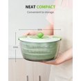 thumbnail image 2 of Salad Spinner Large Lettuce Spinners With Secure Lid Lock & Rotary Handle, Drain Lettuce, Wash Vegetable, Vegetable Dryer with Quick Dry Design, Bowl, Colander, 3.8 QT, Bpa-free, Green, 2 of 5