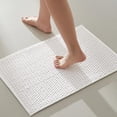 thumbnail image 1 of Bathroom Rugs Non Slip Washable, Super Absorbent Thin Bath Mat Small Quick Dry Low Pile Bathroom Rug, White 16"x24", 1 of 8