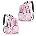 thumbnail image 2 of Whosucclay Axolotl Music Print Kids Backpack Large Capacity Lightweight Book Bag with Adjustable Straps for Elementary Travel, Kindergarten Bookbag for Boys Girls, 2 of 8