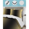 thumbnail image 4 of Yellow Black Ombre Twin Size Down Alternative Comforter, Lightweight Comforter Quilt Bedding Set with Pillow Shams Modern Gradient Abstract Art All Seasons Bed Comforter Duvet Insert 68"x86", 4 of 7