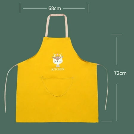 

Bobasndm Baking Bib Hanging Design Adjustable Oil-proof Cooking Apron Waterproof Good for Household