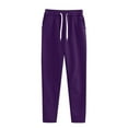 thumbnail image 5 of LEKODE Sweat Pants and Hoodie Set Women Matching Sweat Set Two Piece Tracksuit for Women Tank Crop Top Wide Leg Pants Set Sports Jacket Sweatshirt with Pocket Hoodie Sets for Women Dark Purple L, 5 of 7