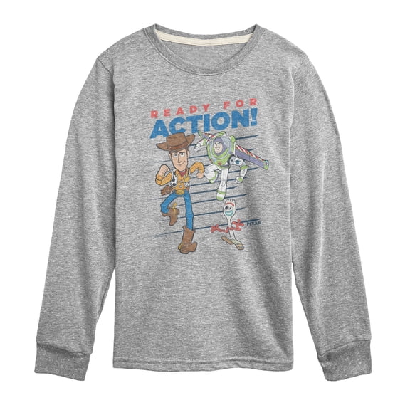 Toy Story - Ready For Action - Youth Boys Long Sleeve Graphic T-Shirt