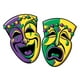 Comedy & Tragedy Face Cutouts (Pack of 12) – image 1 sur 2