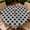 Black Geometric Circles, variant on YESAD Round Outdoor Tablecloth For Up To 36in With Umbrella Hole & Zipper Waterproof Elastic Edge Fitted Table Cover Big Sunflower For Patio Picnic Party, Halloween Pumpkin Print