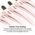 thumbnail image 2 of L'ANGE HAIR Rubber Sectioning Hair Clips | Narrow-Tipped Design | Easy Grip Handles 6-Pack (Blush), 2 of 7