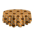 thumbnail image 5 of Orange Black Butterfly Pattern Round Tablecloth 60"x60",Wrinkle Wipeable Table Cloth for Kitchen Dining Room Picnic Patio Party, 5 of 6