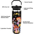thumbnail image 2 of Mushroom 30 oz Tumbler with Handle and Flip Straw，Stainless Steel Double Wall Insulated Travel Bottle with Top Handle Lid, Spill-Proof Tumbler with Straw and Handle for Men Women, 2 of 6