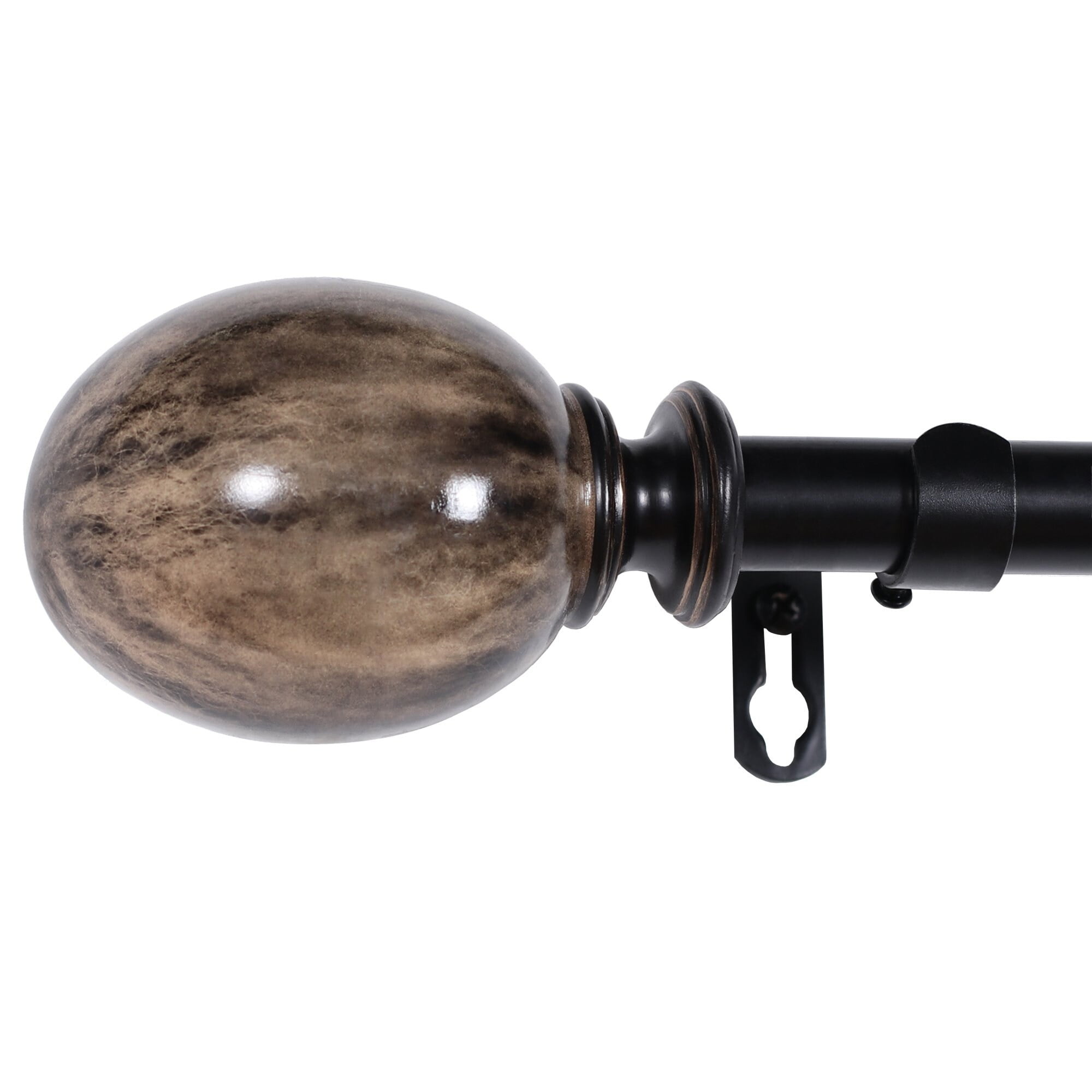 Oil Rubbed Bronze NEW Telescoping Marble Ball Single Blind Rod Set 