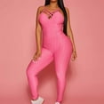 thumbnail image 4 of REALiKUN Jumpsuits for Women Crisscross Spaghetti Strap Yoga Exercise Fitness Butt Lift Scrunch Booty Leggings Bodycon, 4 of 7