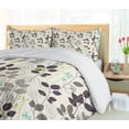 thumbnail image 5 of Ambesonne Floral Duvet Cover Set, Doodle Leaves Earth Tone, King, Dark Taupe Coconut, 5 of 6