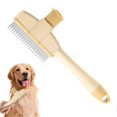 thumbnail image 1 of Flea Comb for Dogs Tick Comb for Cats with Thick Fur Ergonomic Pet Grooming Brush, Yellow, 1 of 5