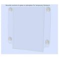 thumbnail image 3 of 6 Pack Suction Cup Sign Holder for 8.5" x 11" Product Information Prices and Promotions Clear Acrylic Window Mount Sleeve for Stores Showrooms and Boutiques by, 3 of 8