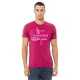 thumbnail image 2 of Love Faith Fight Breast Cancer Awareness Support Family Friends Run Walk Marathon Men's T-shirt, XL, Cyber Pink, 2 of 5