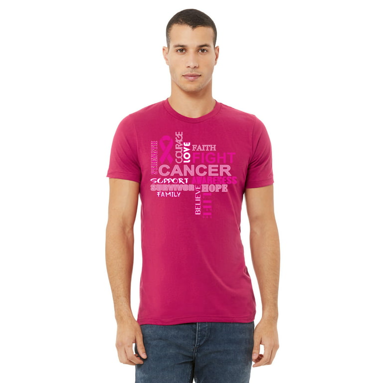 Support Breast Cancer Awareness T-Shirt Faith Fight Hope Tee