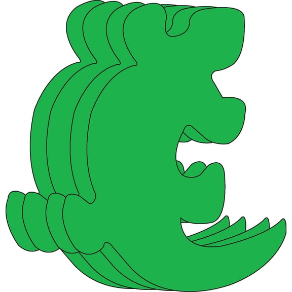 SHAPES ETC. Large Single Color Creative Foam Cut-Outs - Gecko