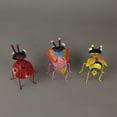 thumbnail image 2 of Set of 3 Colorful Metal Insect Flower Pot Hangers - Whimsical, Adorable Bumble Bee, Ladybug, and Butterfly Outdoor Figurines for Garden and Patio Decor, 2 of 4