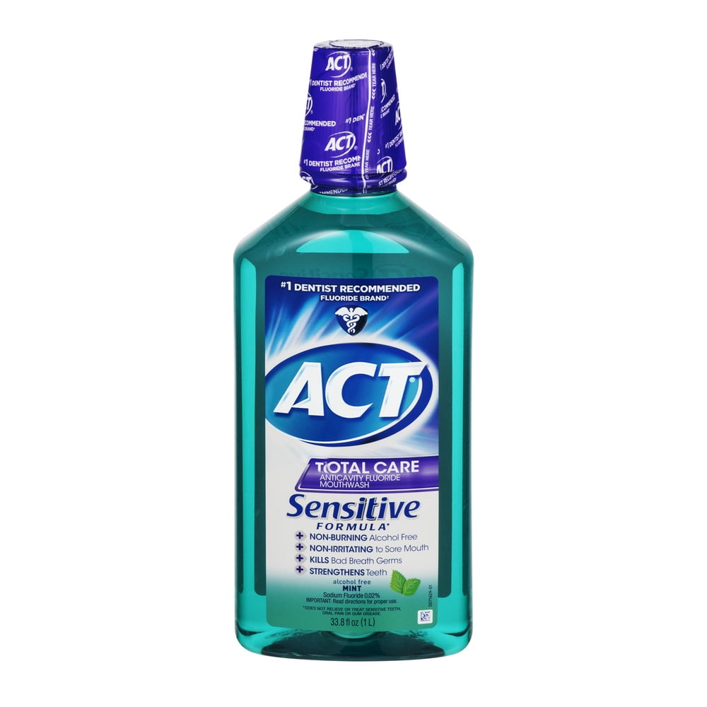 ACT Total Care AntiCavity Fluoride Mint Mouthwash, 33.8 fl