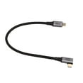 thumbnail image 3 of Cable tipo C a tipo C de 0,3 m, Cable cargador USB de alta flexibilidad en ángulo recto de 40Gbps para transmisión de carga, 3 of 5