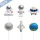 thumbnail image 3 of Decoración para tarta de astronauta, planetas, adornos para tarta de astronauta, adornos para hornear para niños, universo, espacio exterior, suministros para fiesta de cumpleaños, 3 of 5
