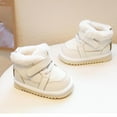 thumbnail image 2 of Juebong Girls Boys Snow Boots Warm Winter Faux Fur Lined Baby Shoes (Infant/Toddler/Little Kid) White,2 Years, 2 of 8