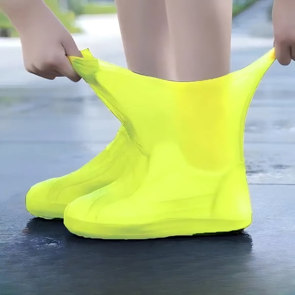 1 pairs Flexible Waterproof Rain Shoe Covers,Reusable Non-Disposable Shoe Covers,Anti-Slip Sturdy Waterproof Shoe Covers