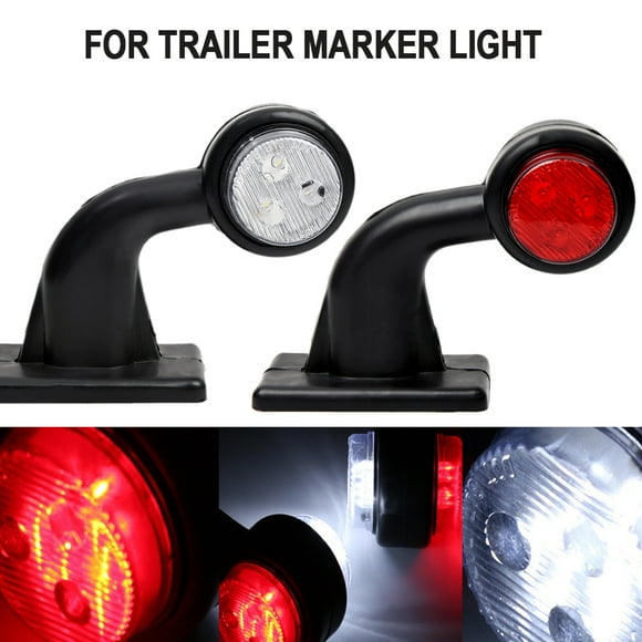 JTWEEN 2 Uds Camión 24V Side Marker Luces 12V Remolque Lámpara de Contorno Luces de Liquidación Ensamblaje de Light para Volvo Camión Scania