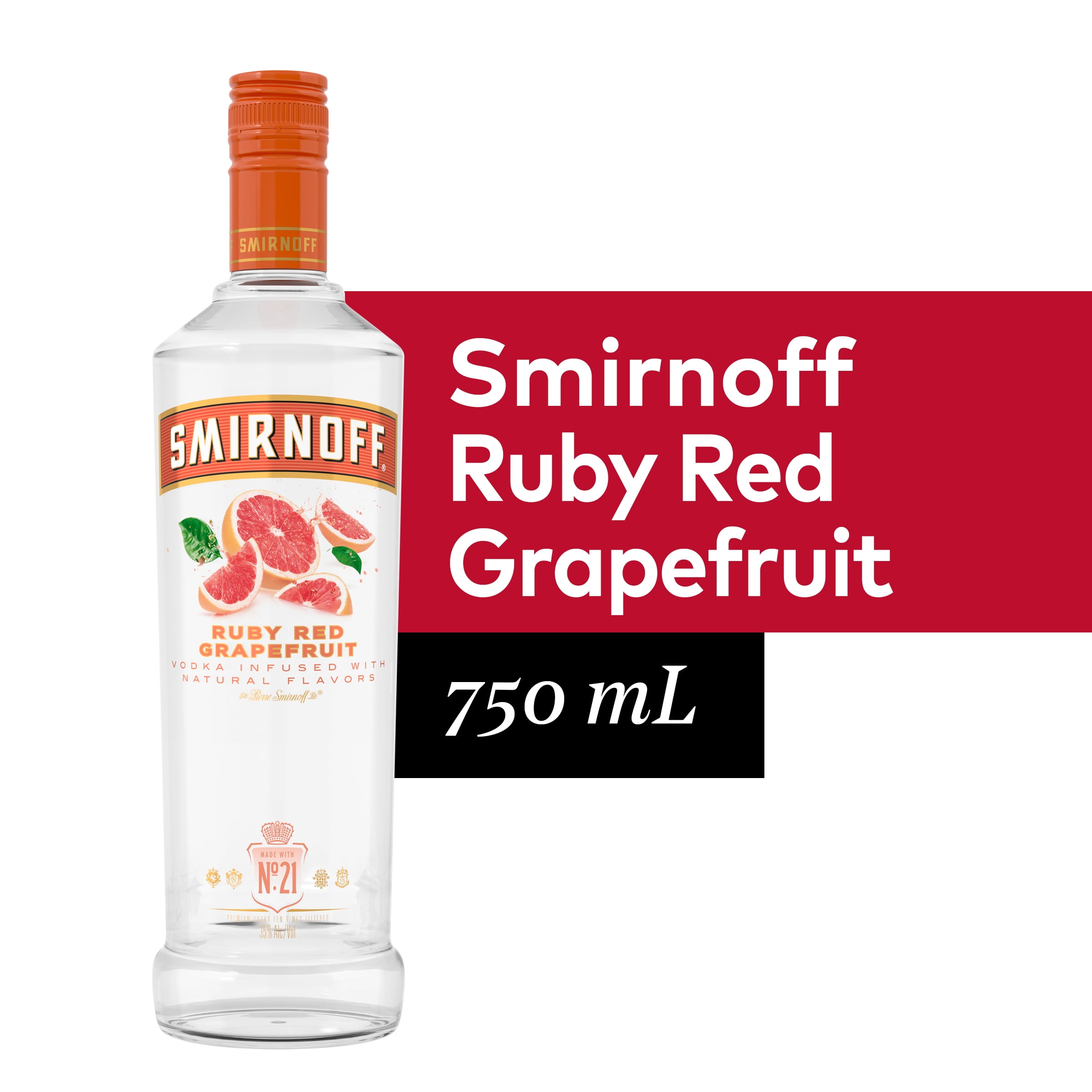 Smirnoff Ruby Red Grapefruit 70 Proof (Vodka Infused With ... Smirnoff Ruby Red Grapefruit 70 Proof (Vodka Infused With ...