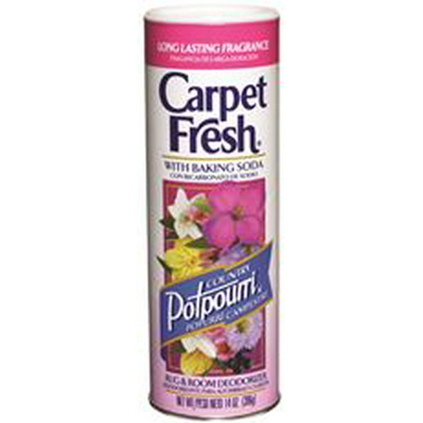 CARPET FRESH RUG AND CARPET POWDER WITH BAKING SODA, COUNTRY POTPOURRI, 14 OZ.