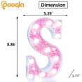 thumbnail image 4 of Carpa LED Pooqla con forma de letra para marquesina, color rosa claro, funciona con pilas, 4 of 6