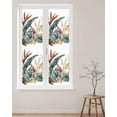 thumbnail image 2 of Window Privacy Film Vintage Tropical Leaves Stained Glass Window Film Decorative Sun Block Window Cover Summer Rustic Floral Window Clings Static Adhesive Sticker for Bathroom 23.6"x78.7", 2 of 7