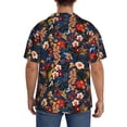 thumbnail image 3 of Fuzoiu Vintage Floral Print Men's Casual Short,Men's Short Sleeve Shirt,Mens Casual Button Down Shirts,Cuban Collar Summer Shirt for Beach, Vacation, and Outdoor Activities-Large, 3 of 5