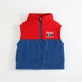 thumbnail image 4 of Ugoldhm Girls Boys Polar Fleece Vest Color Block Full Zipper Sleeveless Jacket Kids Winter Warm Outterwear, 4 of 6